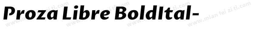 Proza Libre BoldItal字体转换